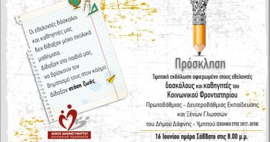 Τιμητική εκδήλωση αφιερωμένη στους εθελοντές δασκάλους και καθηγητές της Πρωτοβάθμιας-Δευτεροβάθμιας Εκπαίδευσης και Ξένων Γλωσσών Τιμητική εκδήλωση αφιερωμένη στους εθελοντές δασκάλους και καθηγητές της Πρωτοβάθμιας-Δευτεροβάθμιας Εκπαίδευσης και Ξένων Γλωσσών