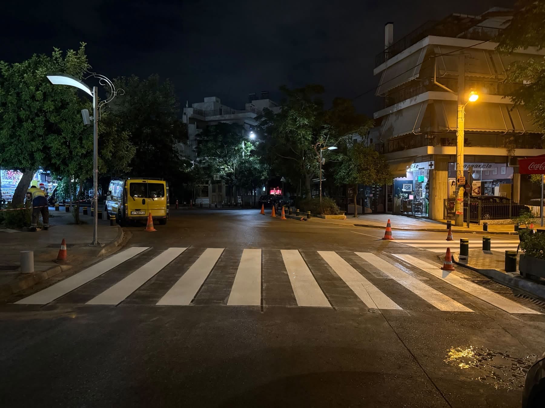 Ολοκληρώθηκε η Α' Φάση των εργασιών διαγράμμισης και ανανέωσης διαβάσεων πεζών στον Δήμο Δάφνης-Υμηττού